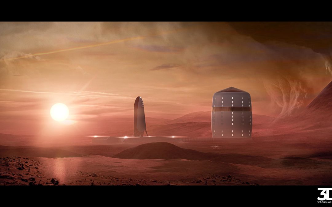 3D Visualisierung eines Mars — Habitat im Jahre&nbsp;2030