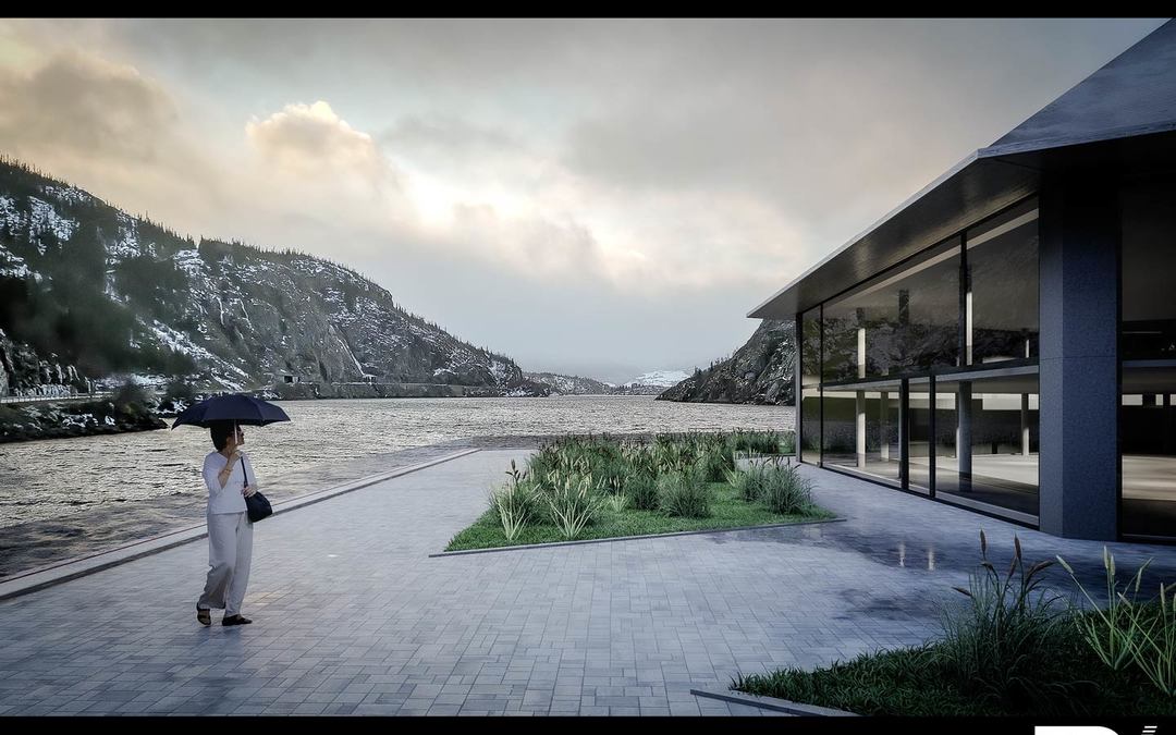 3D Visualisierung eines schwimmenden Museums in Norwegen Szene&nbsp;01